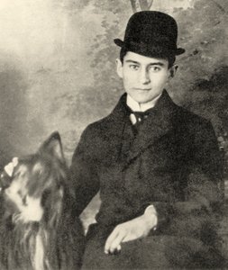 Franz Kafka med sin hund, 1910